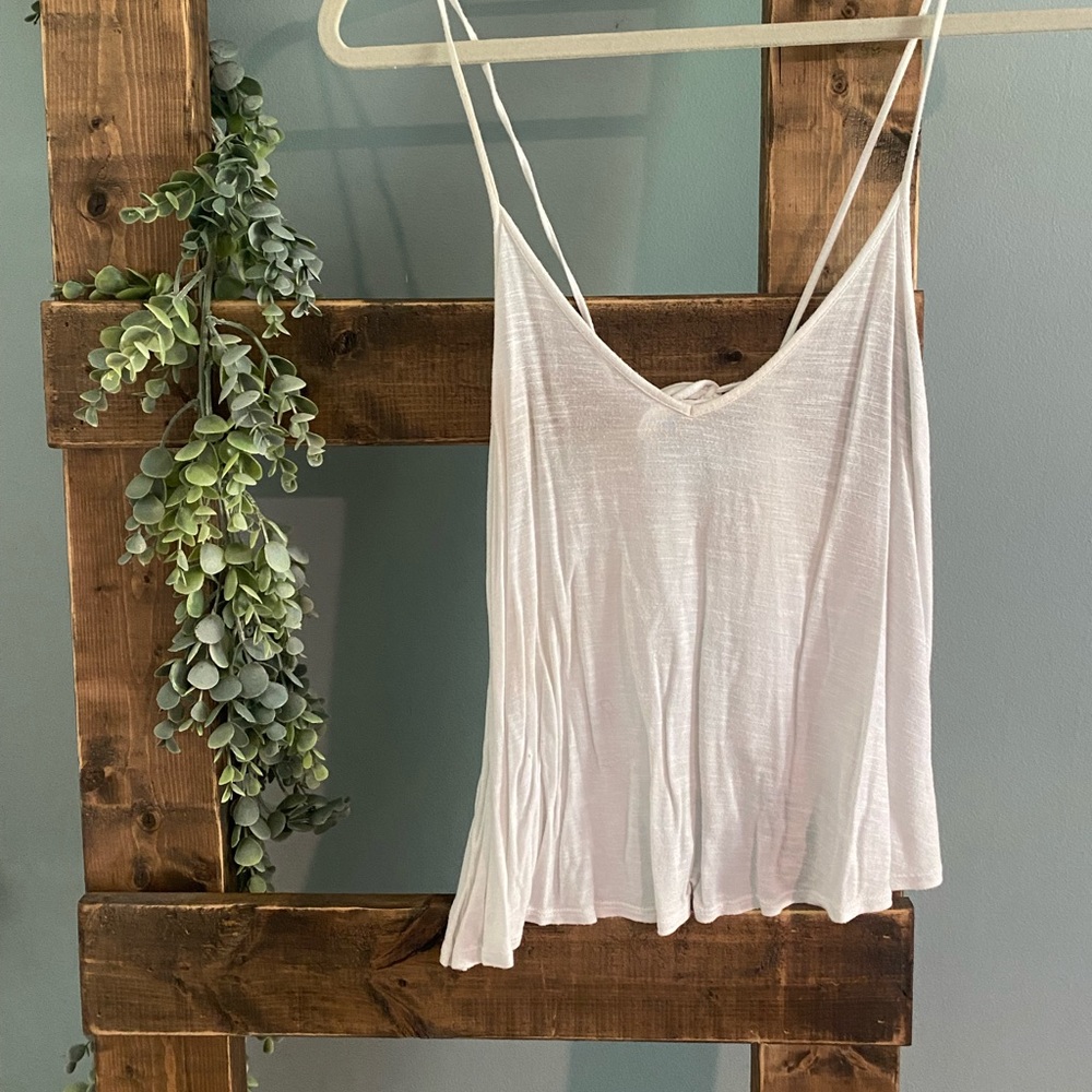 Open back casual tank top